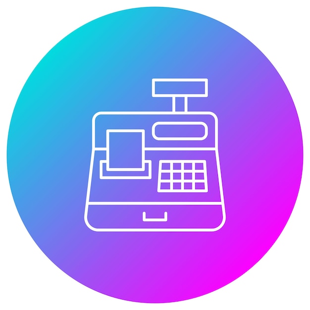 El icono del vector del registro de efectivo se puede utilizar para el conjunto de iconos de la farmacia