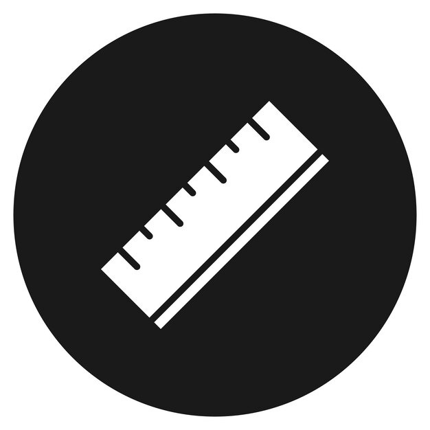 El icono del vector de la regla se puede usar para el conjunto de iconos de educación