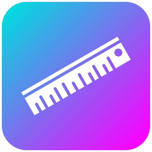 El icono del vector de la regla se puede usar para el conjunto de iconos de herramientas