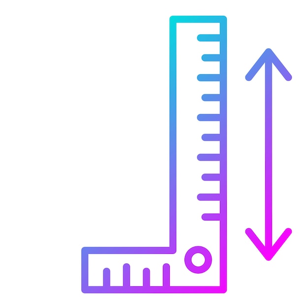 El icono del vector de la regla se puede usar para el conjunto de iconos de shoemaker