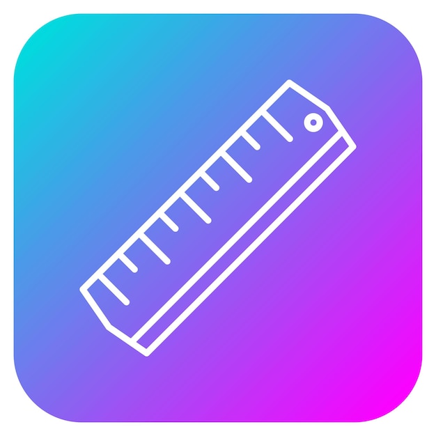 El icono del vector de la regla se puede utilizar para el conjunto de iconos de costura