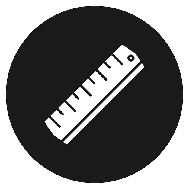 El icono del vector de la regla se puede utilizar para el conjunto de iconos de costura