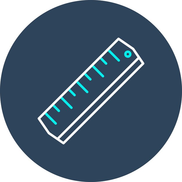 El icono del vector de la regla se puede utilizar para el conjunto de iconos de costura
