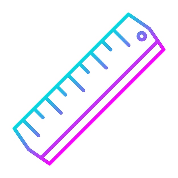 El icono del vector de la regla se puede utilizar para el conjunto de iconos de costura