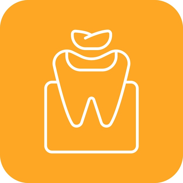 El icono del vector de rellenado dental se puede utilizar para el conjunto de iconos de cuidado dental
