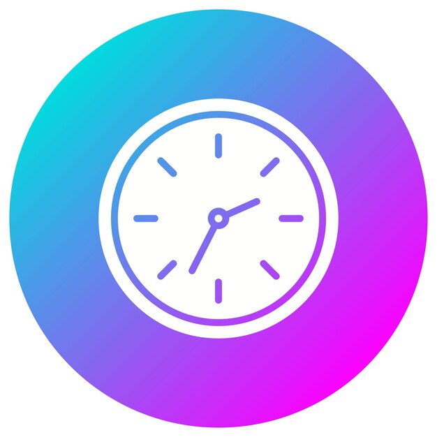 El icono del vector del reloj se puede usar para el conjunto de iconos de cumpleaños