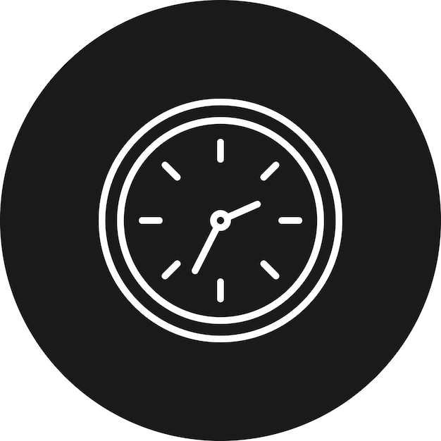 El icono del vector del reloj se puede usar para el conjunto de iconos de cumpleaños
