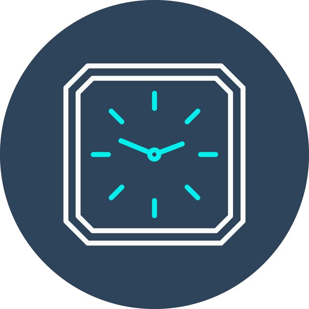 El icono del vector del reloj se puede usar para el conjunto de iconos interiores