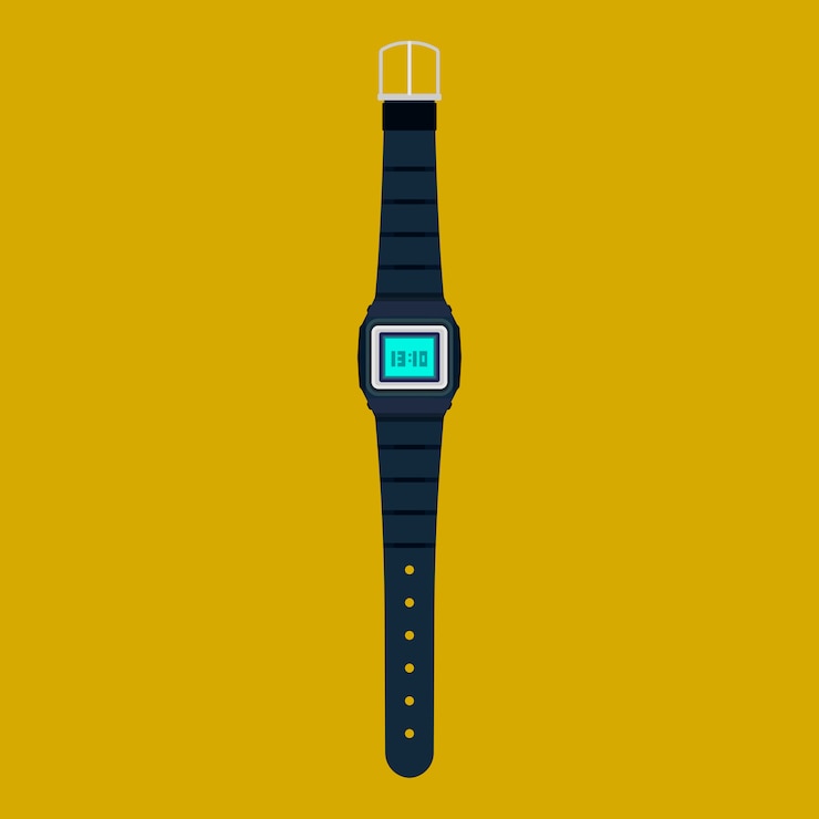 Vector icono de vector de reloj de pulsera aislado