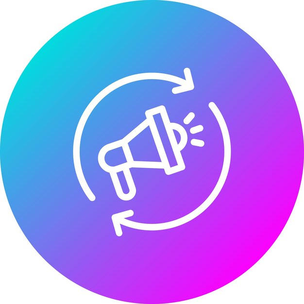 El icono del vector de remarketing se puede utilizar para el conjunto de iconos de marketing digital