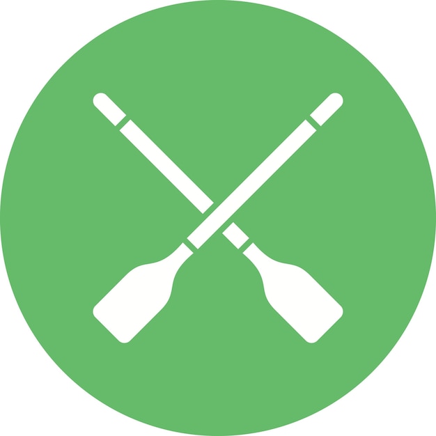 El icono del vector de remo se puede usar para el conjunto de iconos deportivos