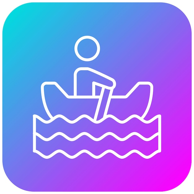 El icono del vector de remo se puede usar para el conjunto de iconos deportivos