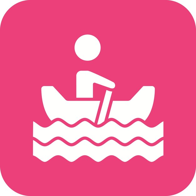 El icono del vector de remo se puede usar para el conjunto de iconos deportivos