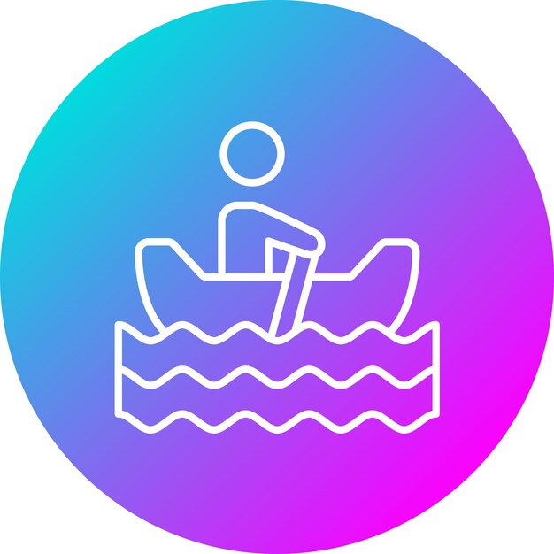 El icono del vector de remo se puede usar para el conjunto de iconos deportivos