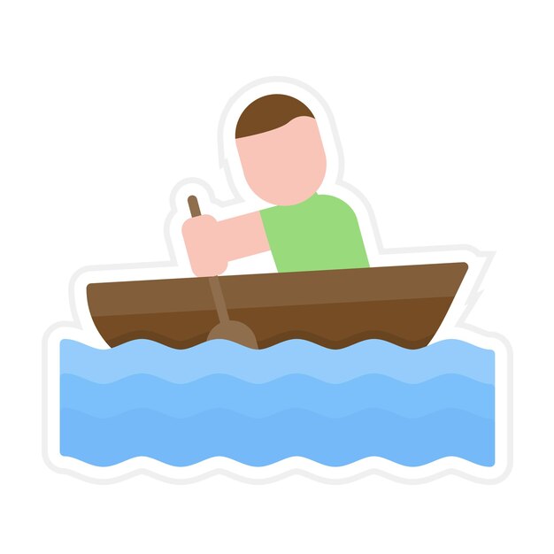 El icono del vector de remo se puede usar para el conjunto de iconos de los Juegos Olímpicos