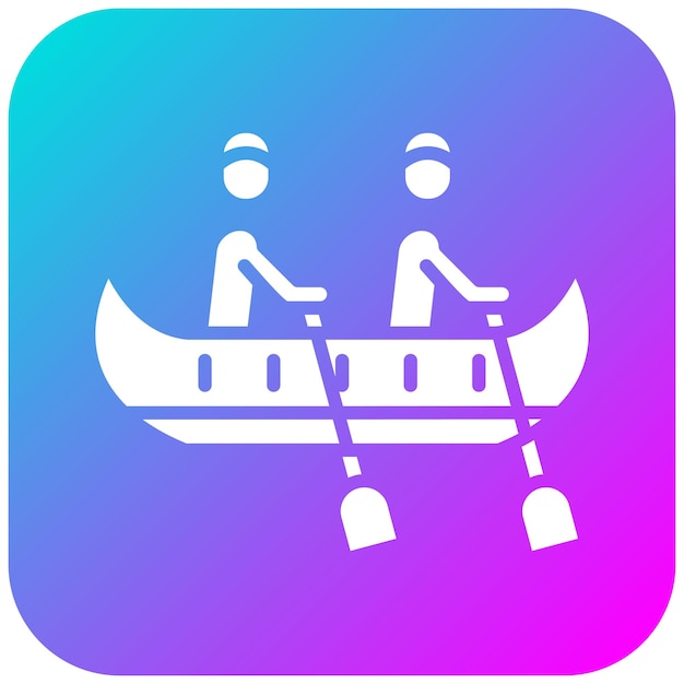 El icono del vector de remo se puede usar para el conjunto de iconos de los Juegos Olímpicos