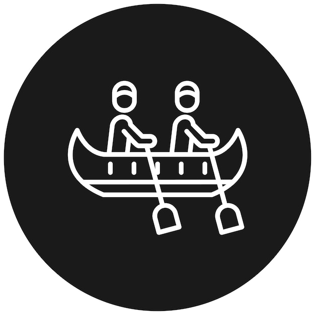 El icono del vector de remo se puede usar para el conjunto de iconos de los Juegos Olímpicos