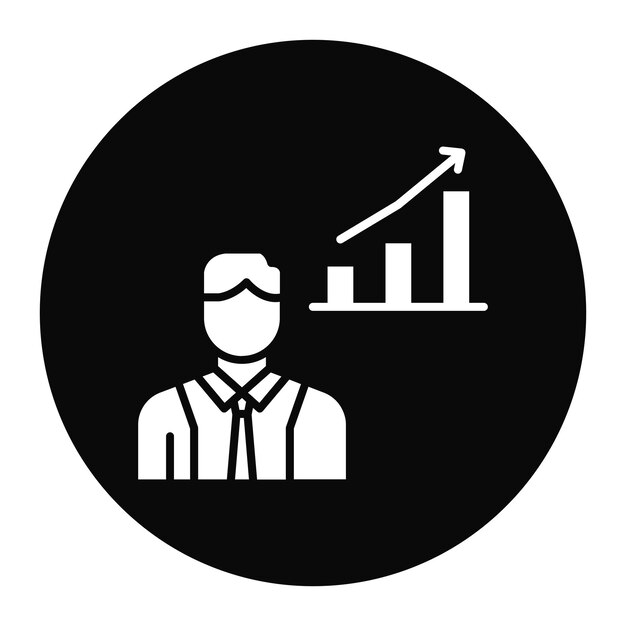 El icono del vector de rendimiento del empleado se puede utilizar para el conjunto de iconos de formación empresarial
