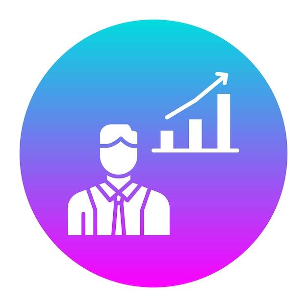 El icono del vector de rendimiento del empleado se puede utilizar para el conjunto de iconos de formación empresarial