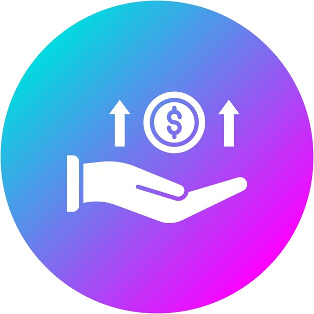 El icono del vector de rentabilidad se puede utilizar para el conjunto de iconos de emprendimiento