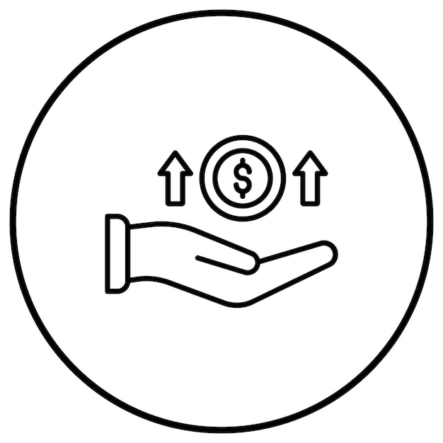 El icono del vector de rentabilidad se puede utilizar para el conjunto de iconos de emprendimiento