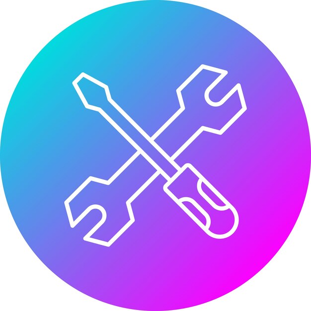 El icono del vector de reparación se puede utilizar para el conjunto de iconos de la industria de la gasolina