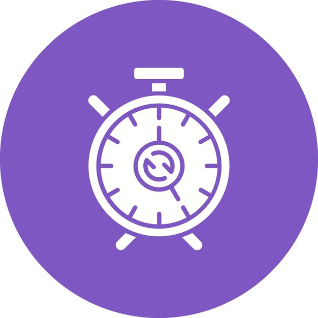 El icono del vector de repetición de alarma se puede utilizar para el conjunto de iconos de hora y fecha