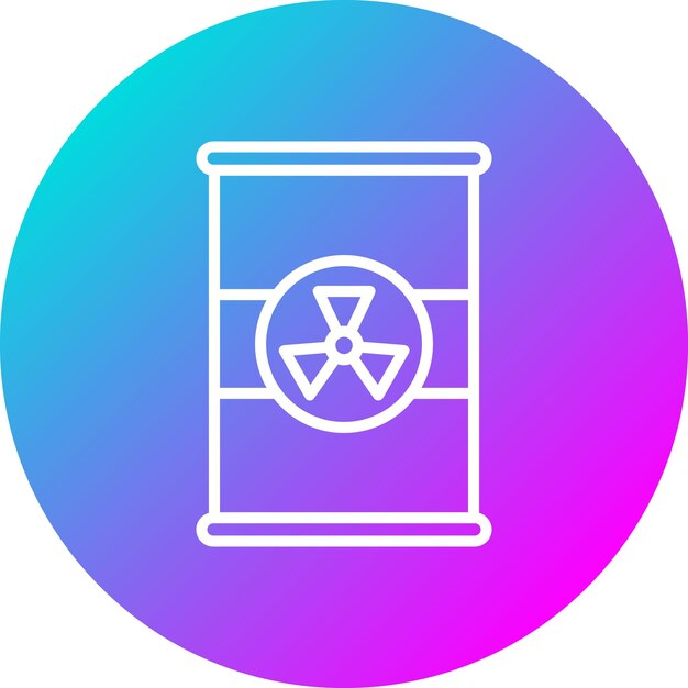 El icono del vector de residuos nucleares se puede utilizar para el conjunto de iconos de química