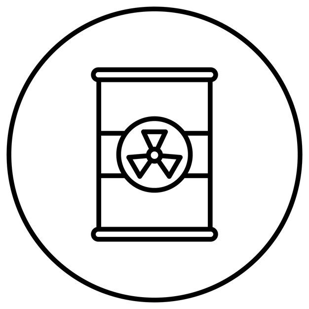 El icono del vector de residuos nucleares se puede utilizar para el conjunto de iconos de química