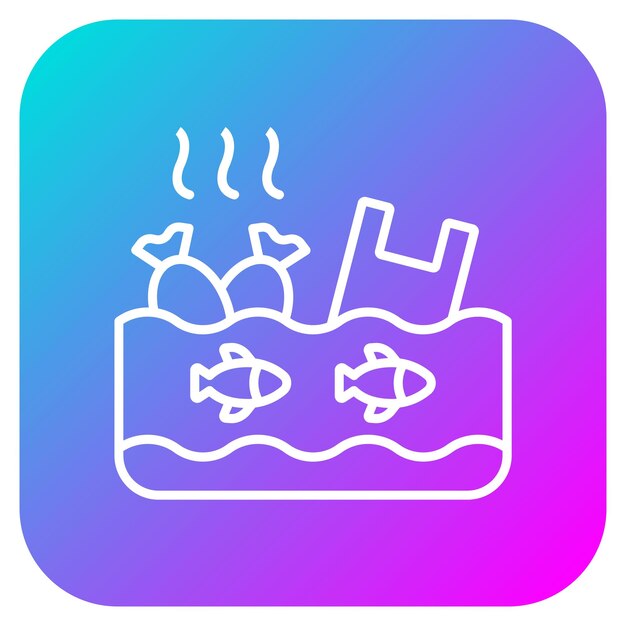 El icono del vector de residuos oceánicos se puede utilizar para el conjunto de iconos de contaminación