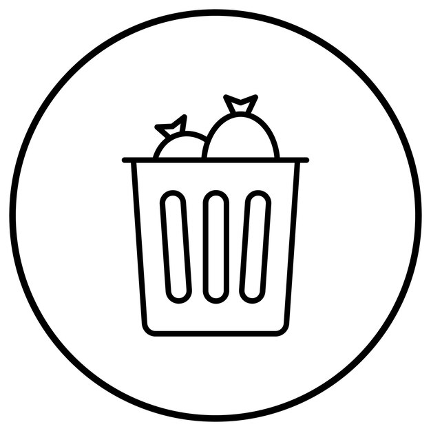 El icono del vector de residuos se puede utilizar para el conjunto de iconos de Smart City