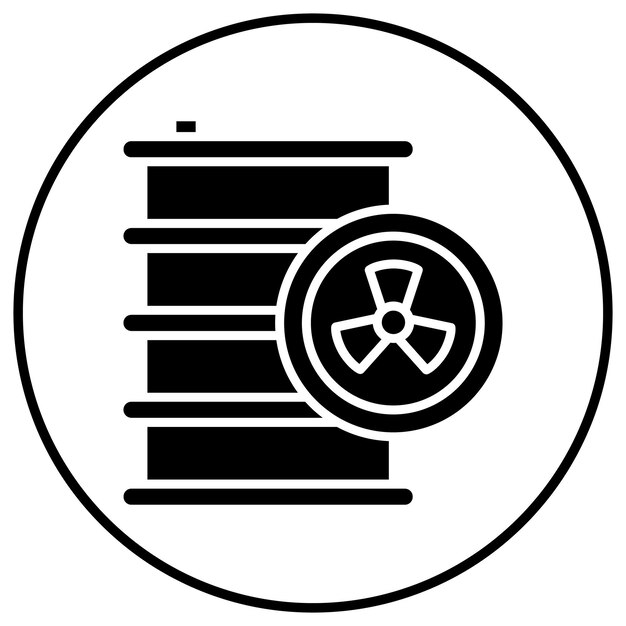 El icono del vector de residuos tóxicos se puede utilizar para el conjunto de iconos de contaminación