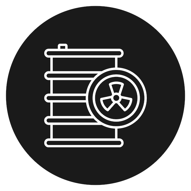 El icono del vector de residuos tóxicos se puede utilizar para el conjunto de iconos de contaminación