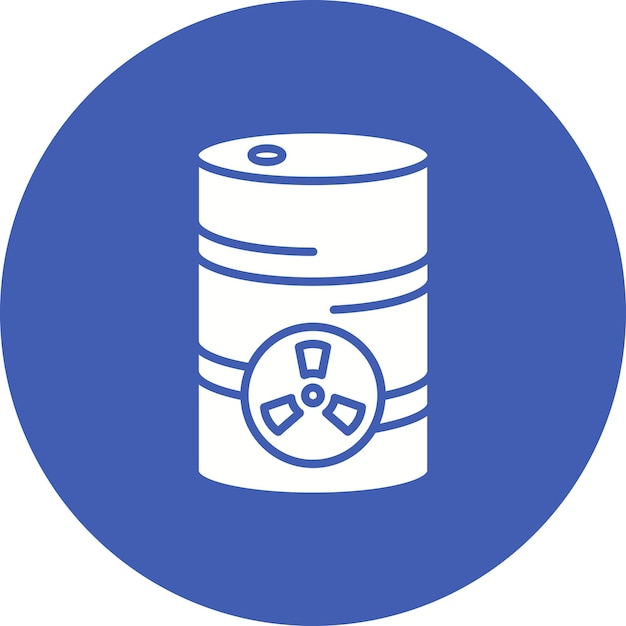El icono del vector de residuos tóxicos se puede utilizar para el conjunto de iconos de energía nuclear