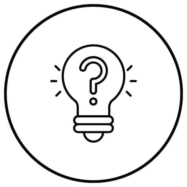 El icono del vector de resolución de preguntas se puede usar para el conjunto de iconos de la escuela