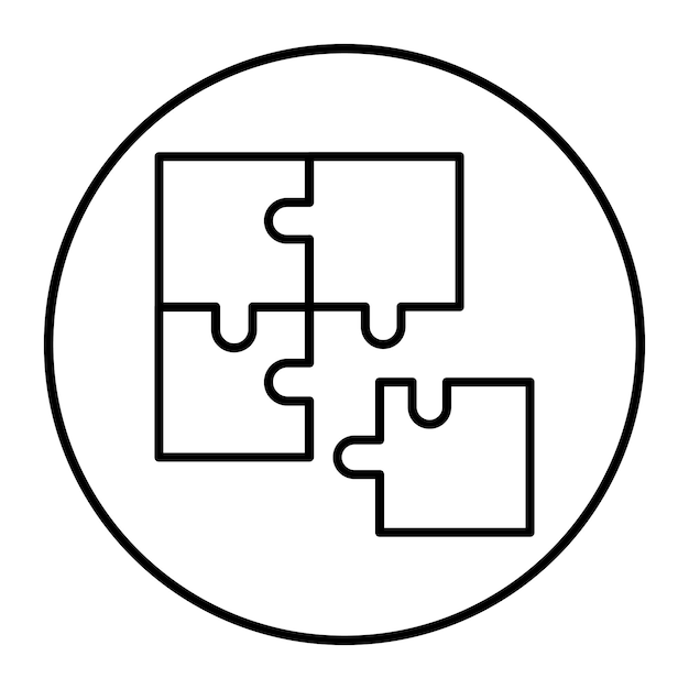 El icono del vector de resolución de problemas se puede utilizar para el conjunto de iconos de Derechos Humanos