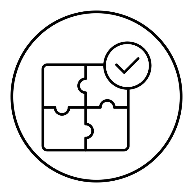 El icono del vector de resolución de problemas se puede utilizar para el conjunto de iconos de habilidades para la vida