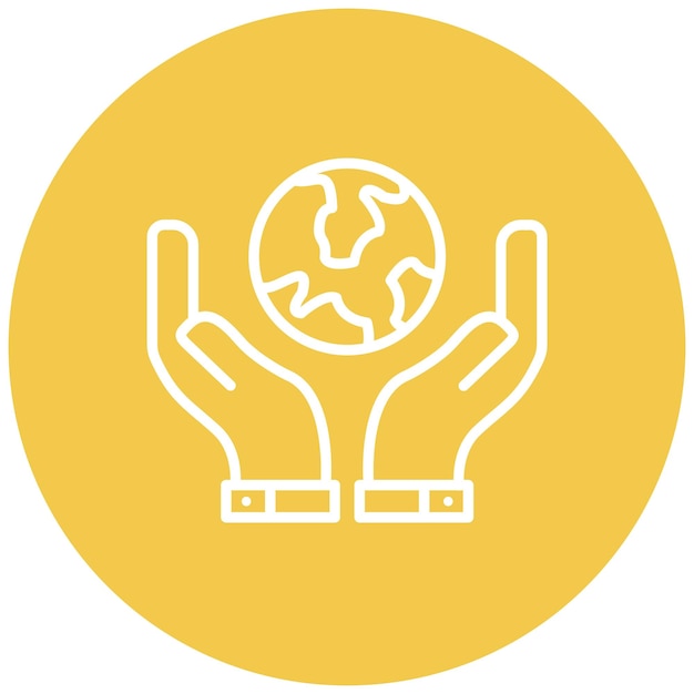 El icono del vector de responsabilidad social se puede utilizar para el conjunto de iconos de valores básicos
