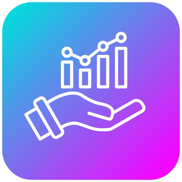 El icono del vector de resultados se puede utilizar para el conjunto de iconos del plan de acción