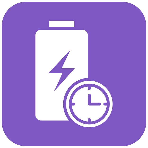 El icono del vector de retraso se puede utilizar para el conjunto de iconos de batería y energía