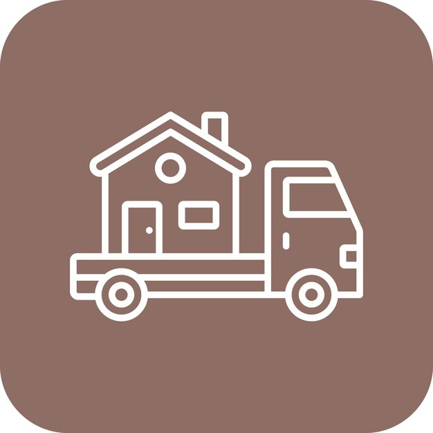 El icono del vector de reubicación de la casa se puede utilizar para el conjunto de iconos de bienes raíces