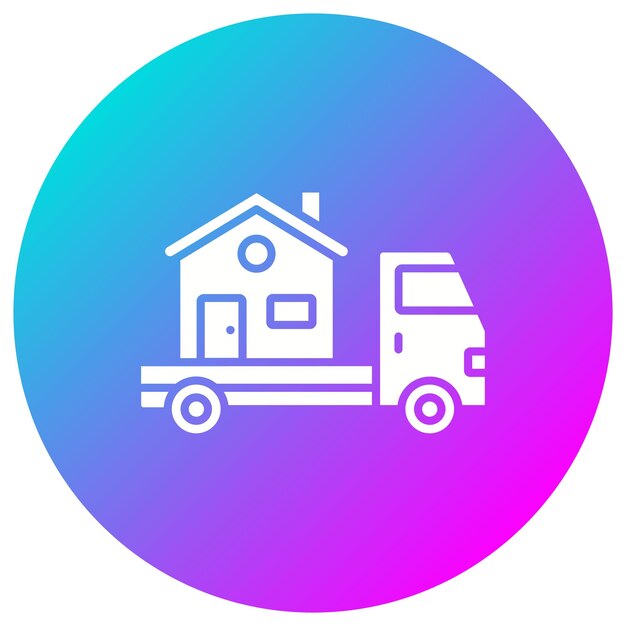 El icono del vector de reubicación de la casa se puede utilizar para el conjunto de iconos de bienes raíces