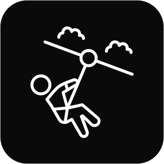 El icono del vector de revestimiento Zip se puede usar para el conjunto de iconos de Aventura