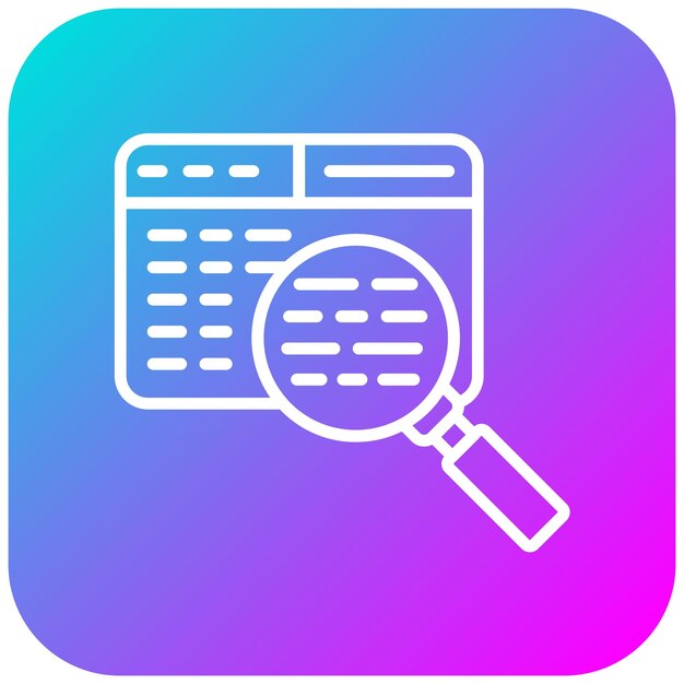 El icono del vector de revisión de código se puede utilizar para el conjunto de iconos de garantía de calidad