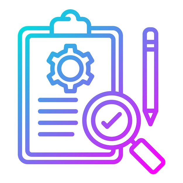 El icono del vector de revisión del proyecto se puede utilizar para el conjunto de iconos de evaluación del proyecto