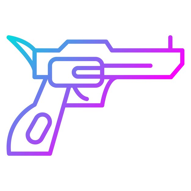 El icono del vector del revólver se puede usar para el conjunto de iconos de investigación de delitos