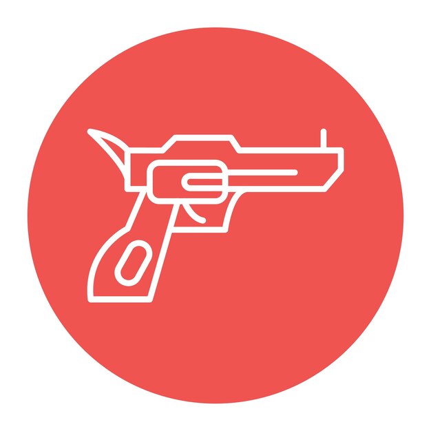 El icono del vector del revólver se puede usar para el conjunto de iconos de investigación de delitos