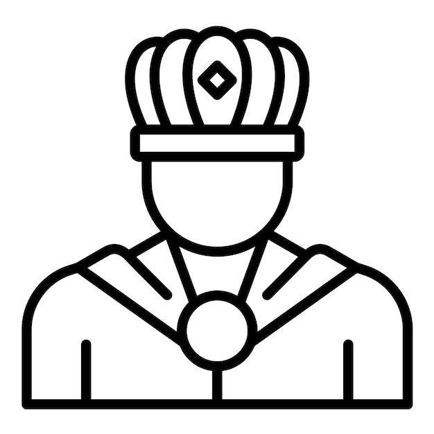 El icono del vector rey se puede usar para el conjunto de iconos de cuento de hadas