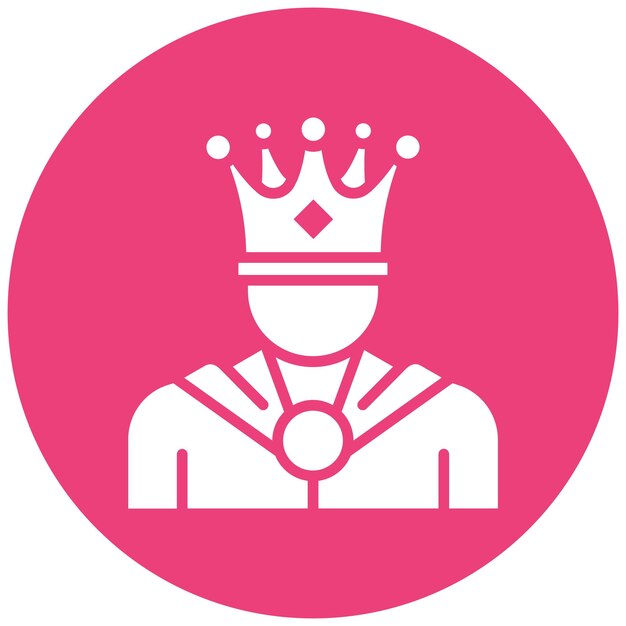 El icono del vector rey se puede usar para el conjunto de iconos medievales