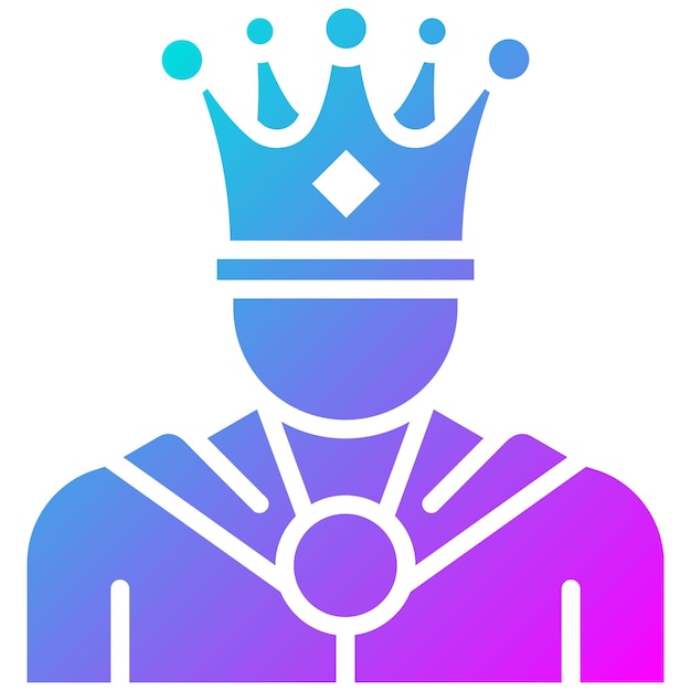 El icono del vector rey se puede usar para el conjunto de iconos medievales